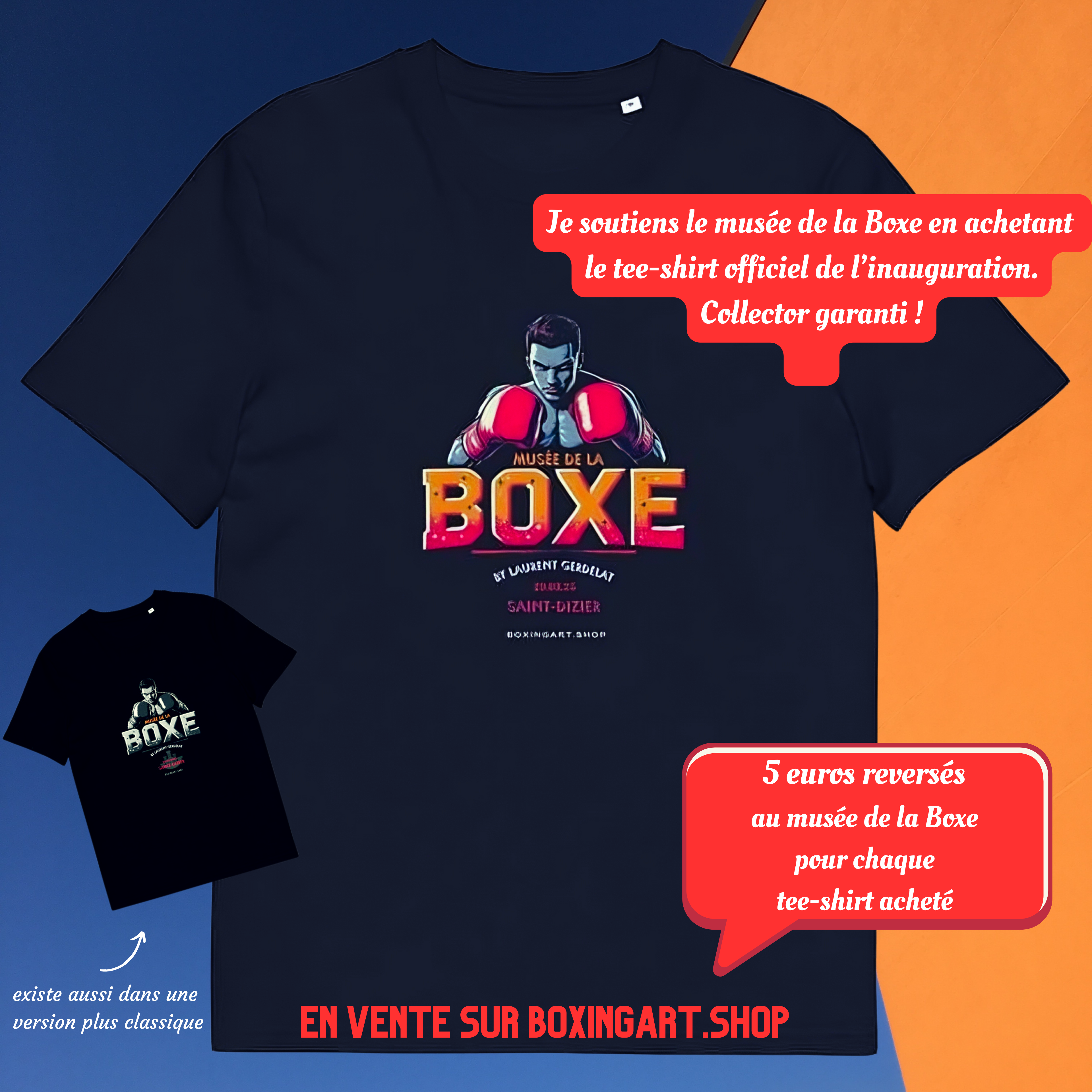 T-shirt solidaire Musée de la Boxe